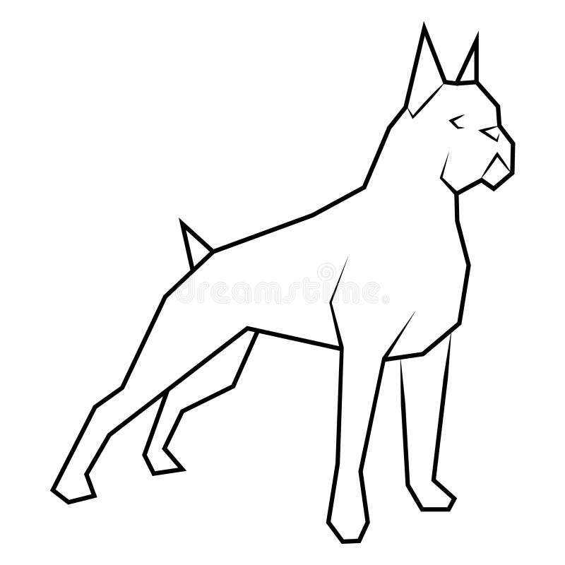 Abstract Simple Geometric Boxer Dog Drawing Stock Vector - Illustration of icon, symbol: 168274251 Abstract Simple Geometric Boxer Dog Drawing Stock Vector - Illustration of icon, symbol: 168274251