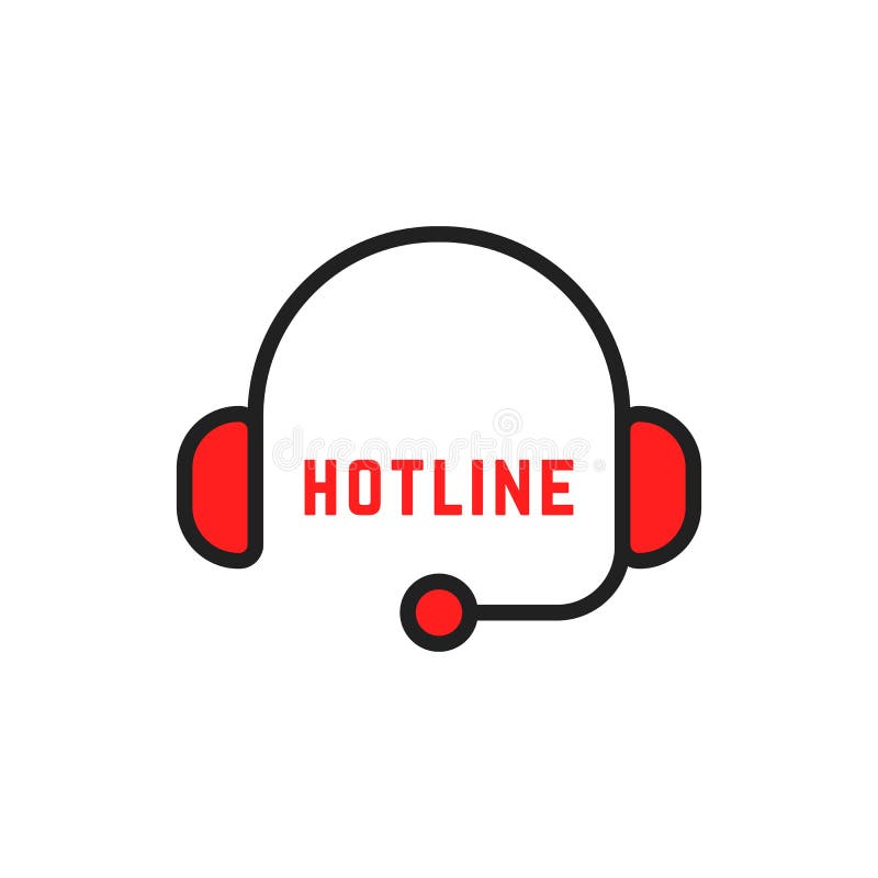 Abstract Simple Thin Line Hotline Logo Stock Vector Illustration of
