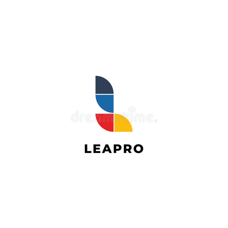 Abstract Simple Tiles Letter L Logo Shape Design vector illustration