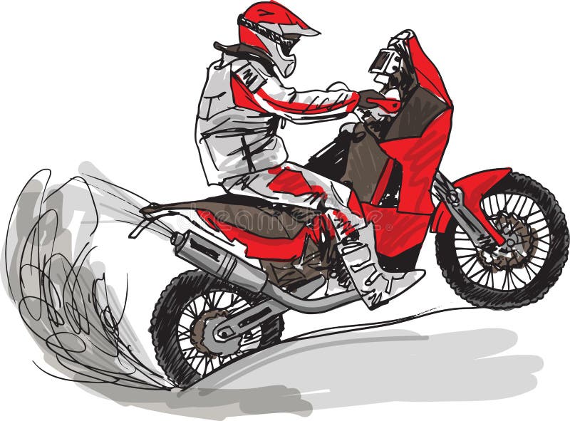 Abstract sketch of biker. Vector Illustration vector illustration