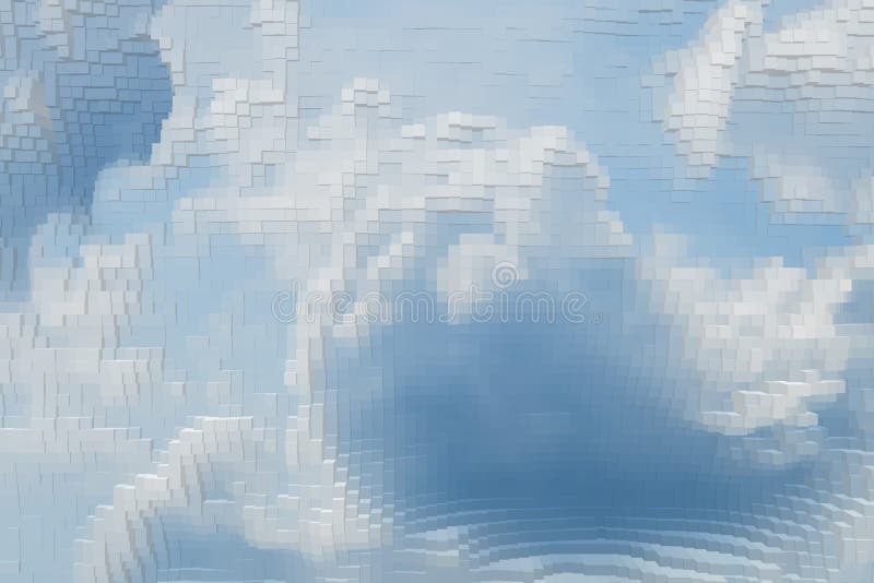 Abstract sky background extrude cube, design pattern stock illustration