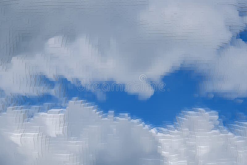 Abstract sky background extrude cube, geometric stock illustration