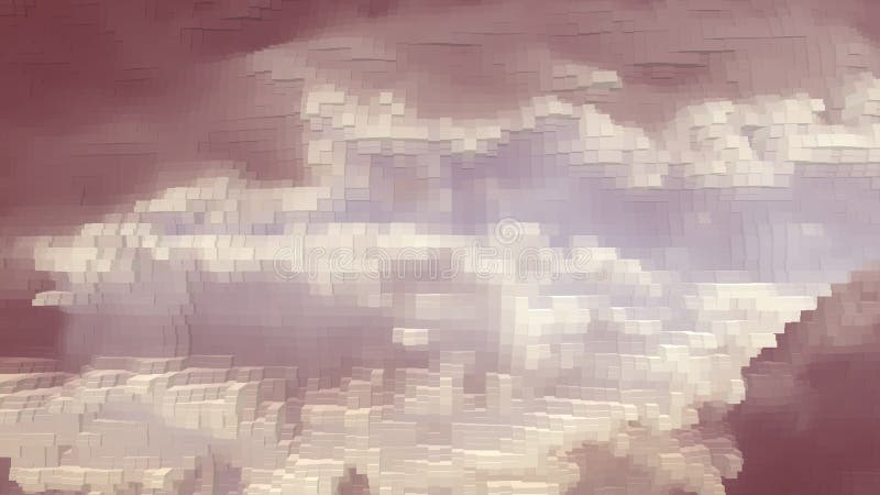 Abstract sky background extrude cube, technology royalty free illustration
