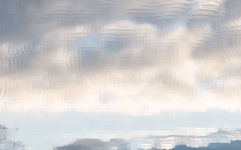 Abstract sky background extrude cube, cloudscape stock illustration