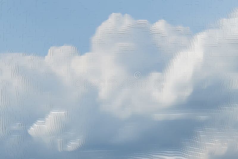 Abstract sky background extrude cube, design shape stock illustration.