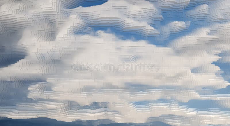Abstract sky background extrude cube, extruded royalty free illustration.