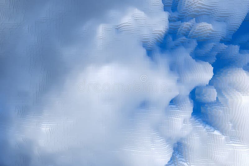 Abstract sky background extrude cube, render vector illustration.