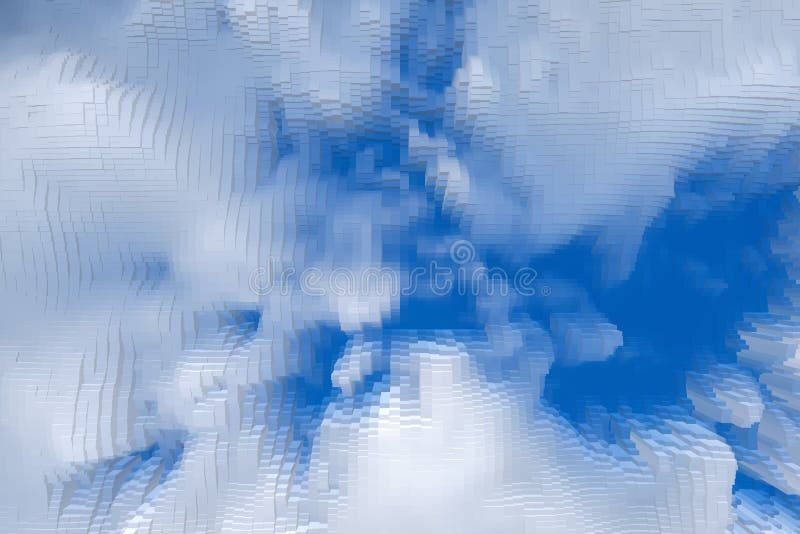 Abstract sky background extrude cube, technology vector illustration.