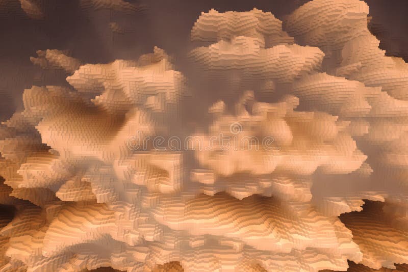 Abstract sky background extrude cube, texture modern royalty free illustration.