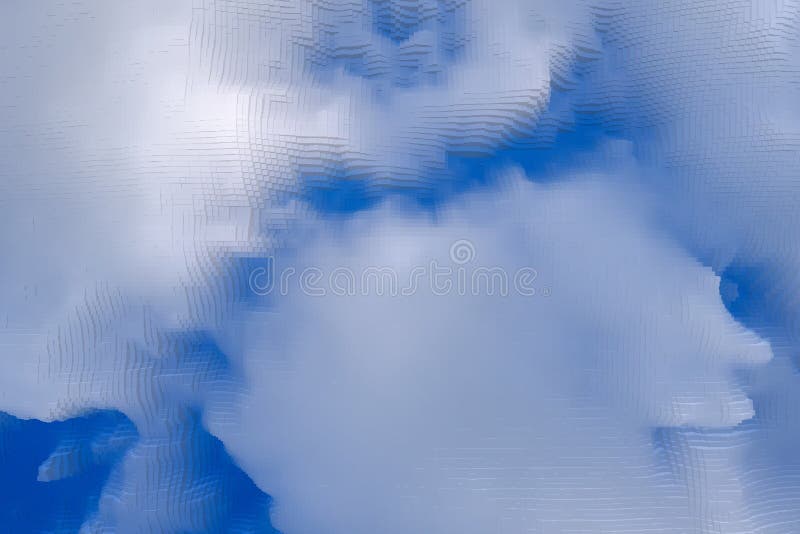 Abstract sky background extrude cube, texture technology stock illustration