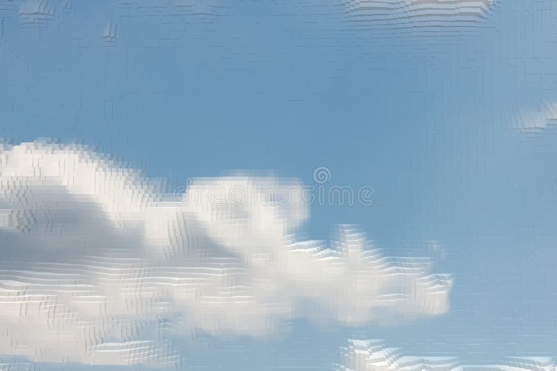 Abstract sky background extrude cube, wallpaper stock illustration.