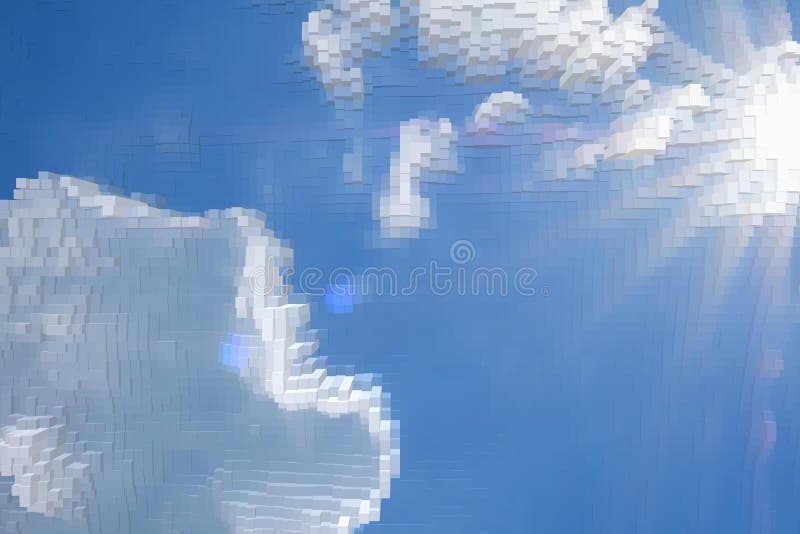 Abstract sky background extrude cube, wallpaper modern vector illustration.