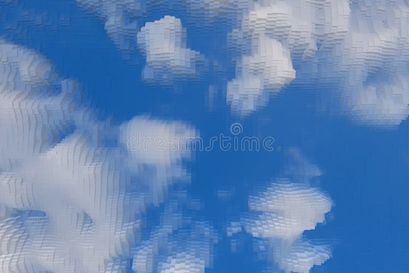 Abstract sky background extrude cube, wallpaper shape vector illustration.