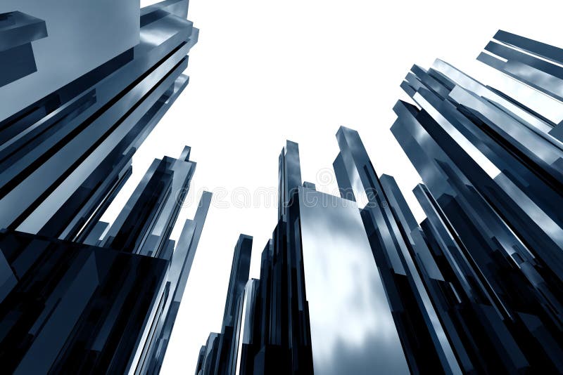 Abstract skyscrapers 3d
