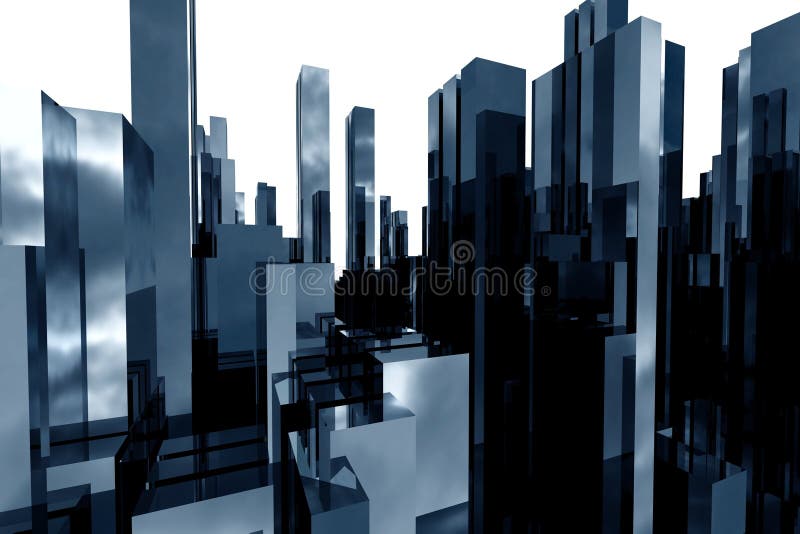 Abstract skyscrapers 3d