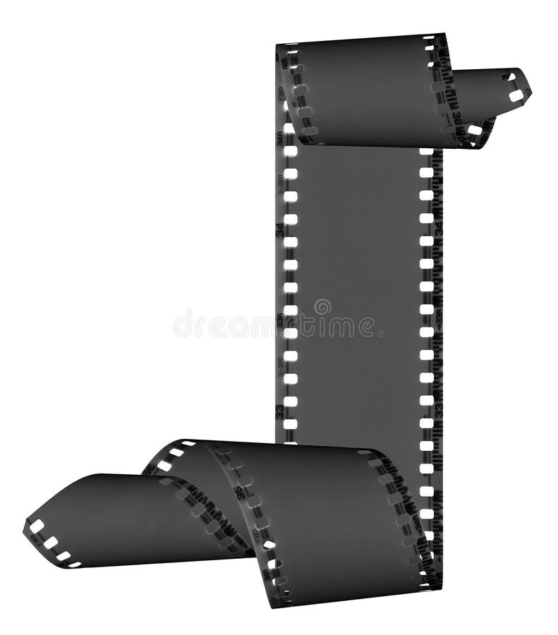 Abstract Slide Films Frame Isolated on White Stock Illustration