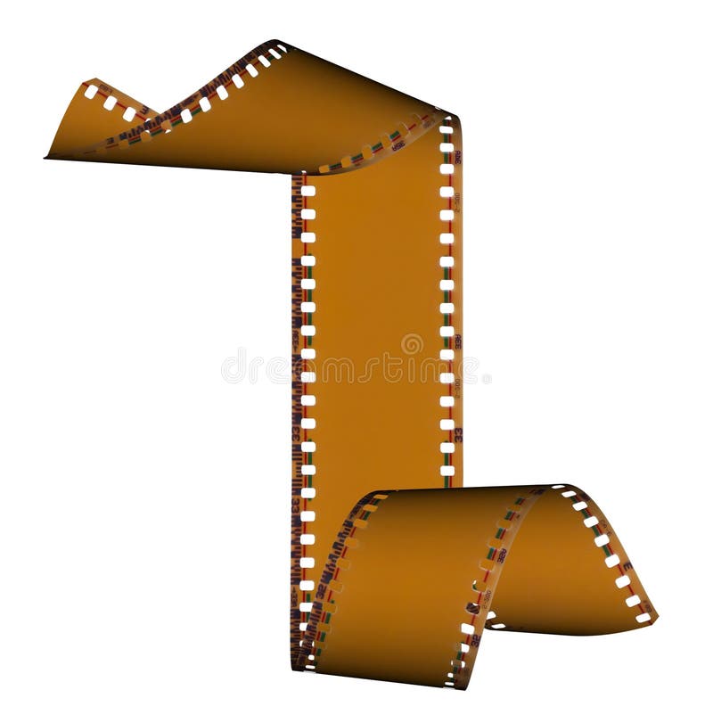 Abstract Slide Films Frame Isolated on White Stock Illustration