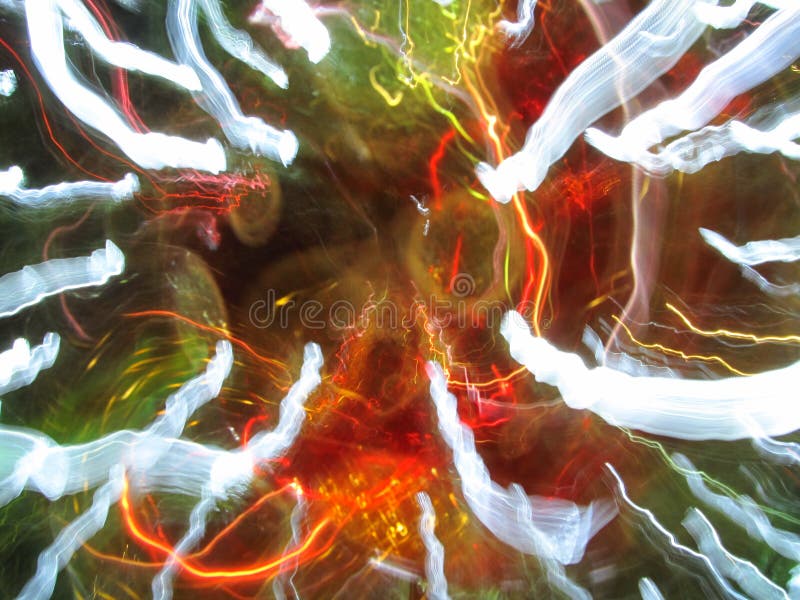 Abstract Slow Motion Christmas Lights stock images