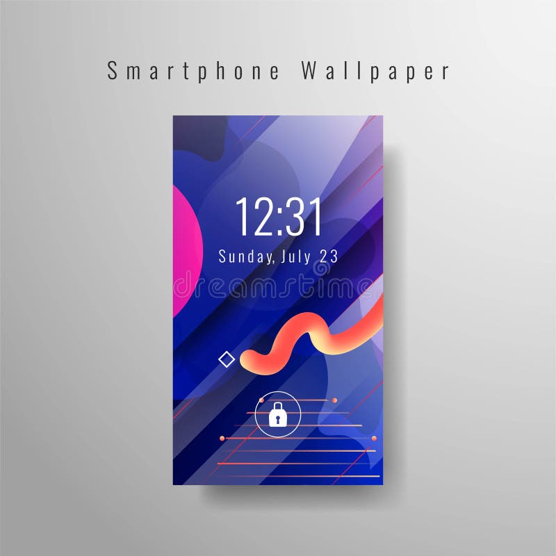 Smartphone Wallpaper, Digital Background. Abstract Design Template