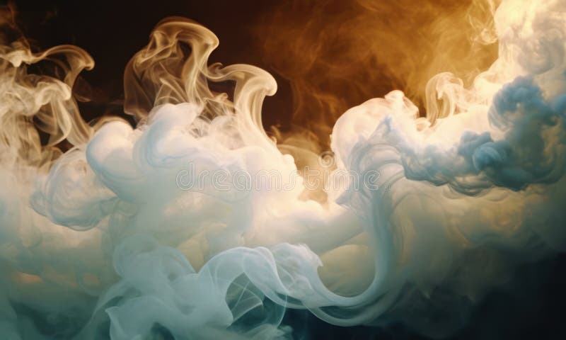 Abstract smoke color waves background. Generative AI vector illustration