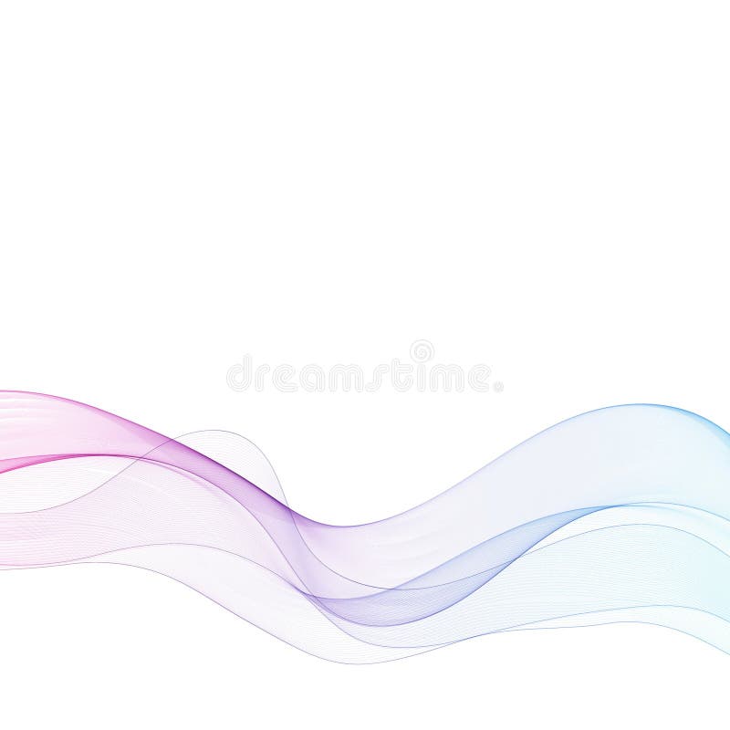 Abstract smooth color wave vector. Curve flow blue motion illustration. Smoke design. Vector lines. Eps 10 royalty free illustration