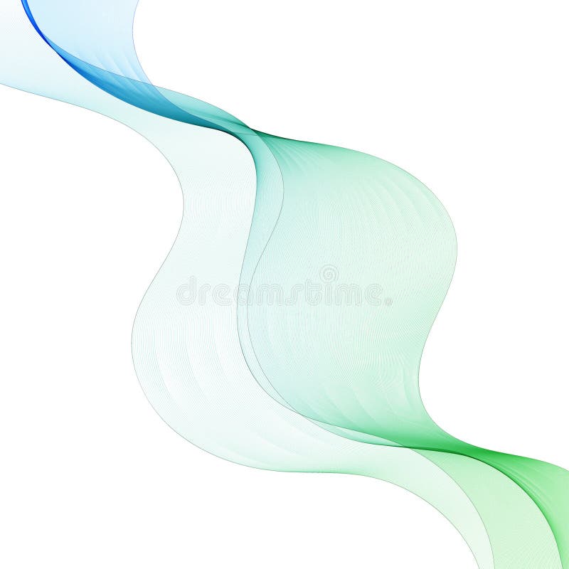 Abstract smooth color wave vector. Curve flow blue motion illustration. Smoke design. Vector lines. Eps 10 royalty free illustration