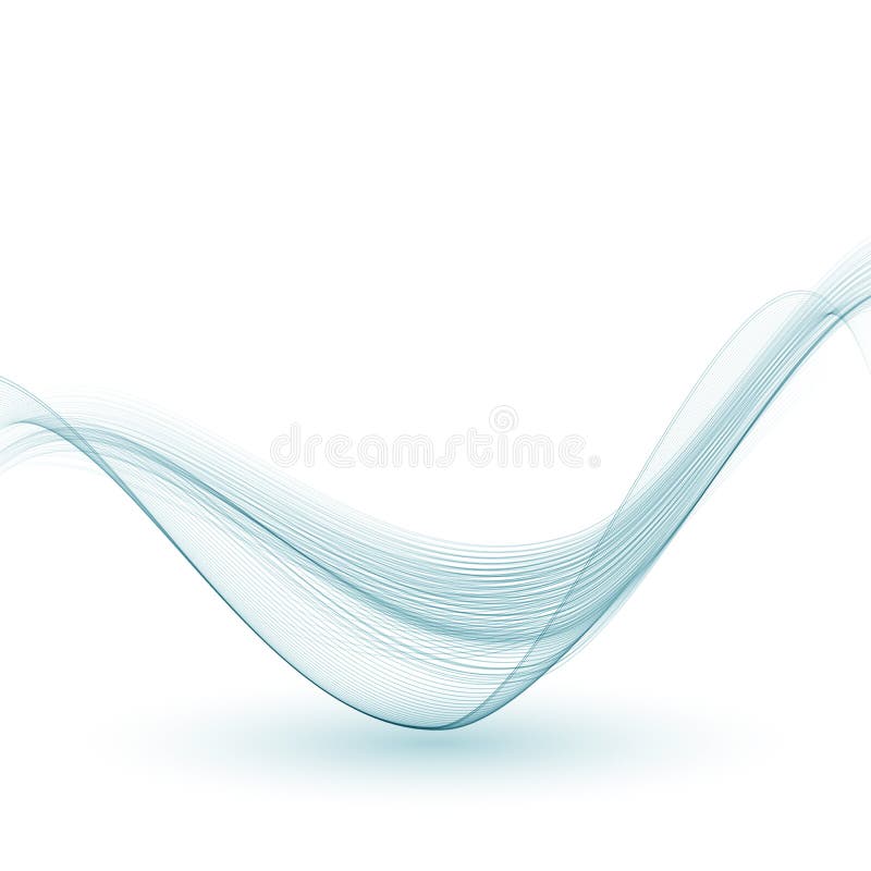 Abstract smooth color wave vector. Curve flow blue motion illustration. Smoke design. royalty free illustration Abstract smooth color wave vector. Curve flow blue motion illustration. Smoke design. royalty free illustration