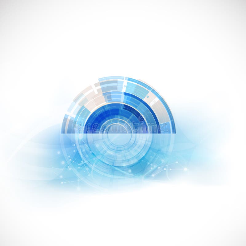 Abstract smooth flow and circuit background for technology or sc royalty free illustration