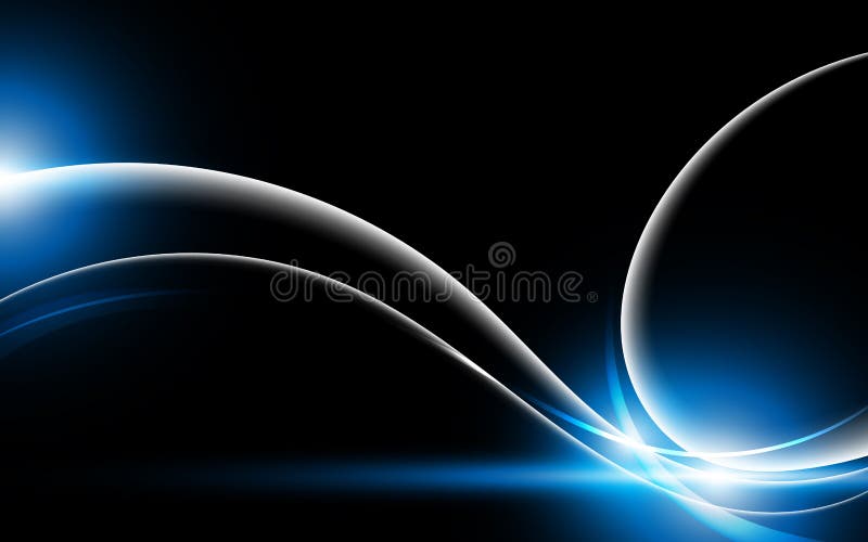 Abstract smooth lighting line on black background tech design concept vector illustration
