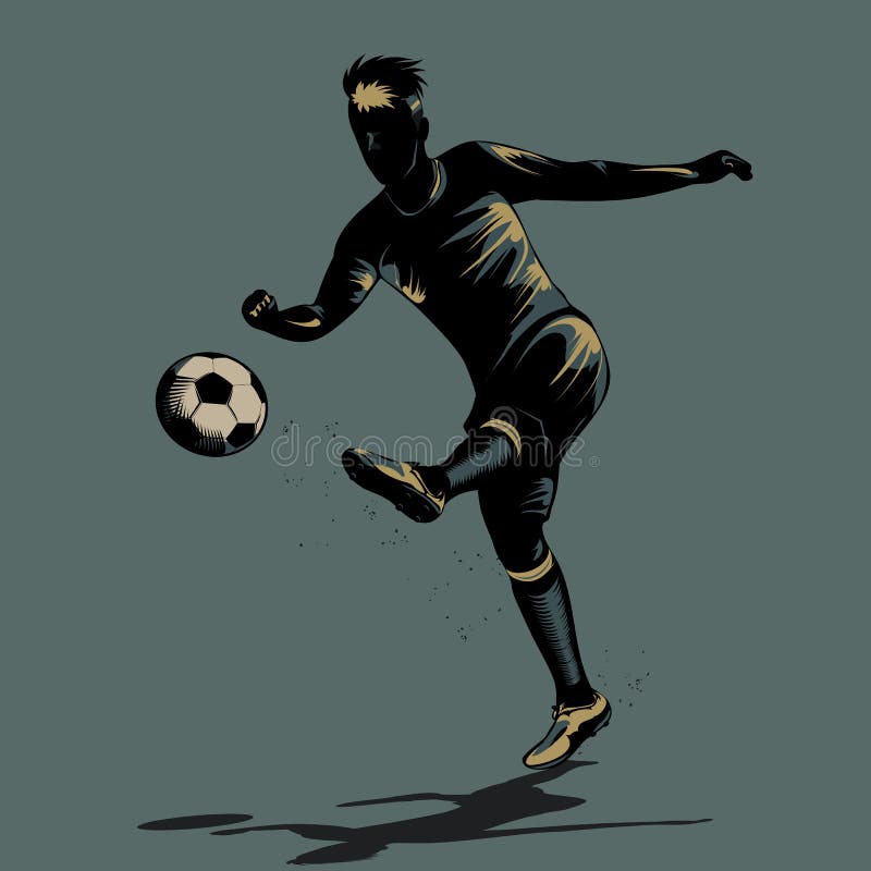 Abstract Soccer Half Volley Stock Vector - Illustration of design