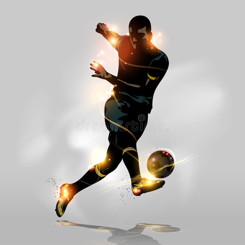 Abstract Soccer Half Volley Stock Vector - Illustration of design