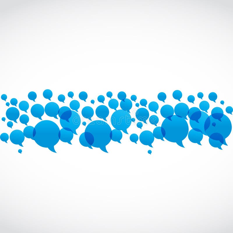 Abstract social networking dialog bubbles vector illustration