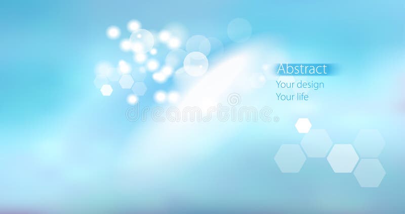 Abstract soft blue background. Blurred pattern and bokeh effects stock illustration