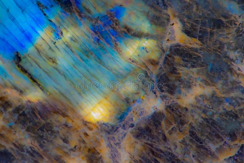 Abstract Soft and Blurry Blue Marble Background with Gold Glitter Veins