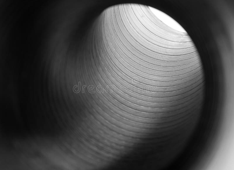 Abstract soft blurry round forms background. Used metal tube. Shallow depth of field.