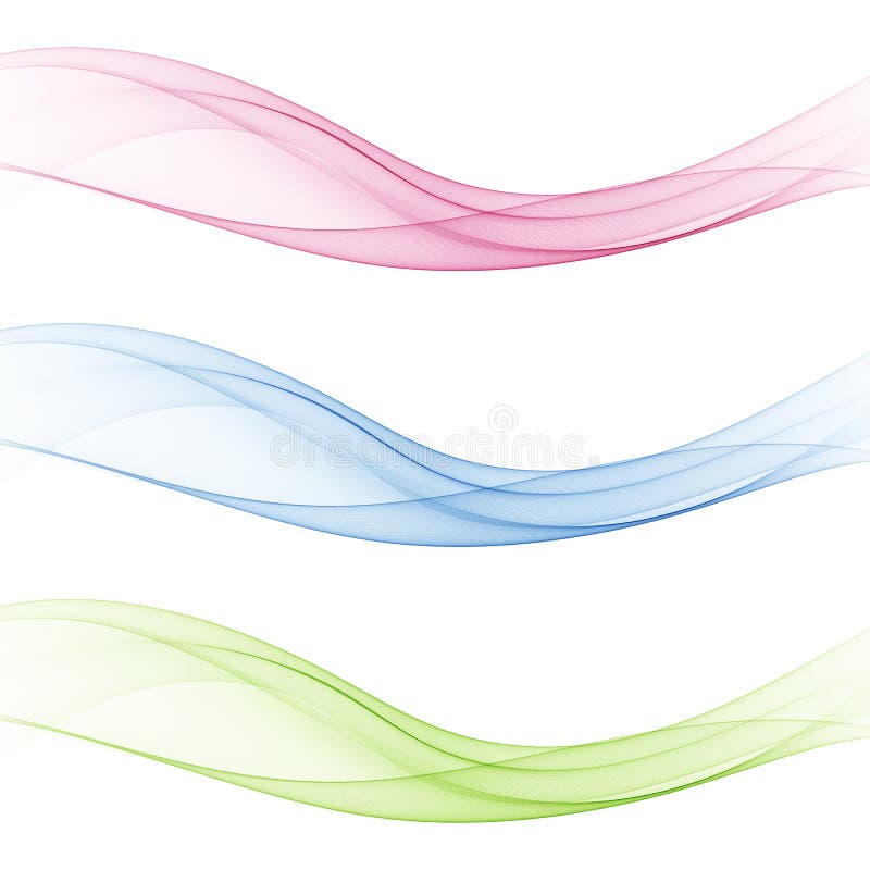 Abstract soft speed futuristic swoosh wave. Three minimalistic divider swoosh lines in gradient green ,pink ,blue color royalty free illustration Abstract soft speed futuristic swoosh wave. Three minimalistic divider swoosh lines in gradient green ,pink ,blue color royalty free illustration