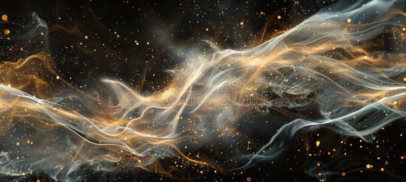 Abstract Sound Waves in Light Streams - Ideal for Tech Art and Design Materials