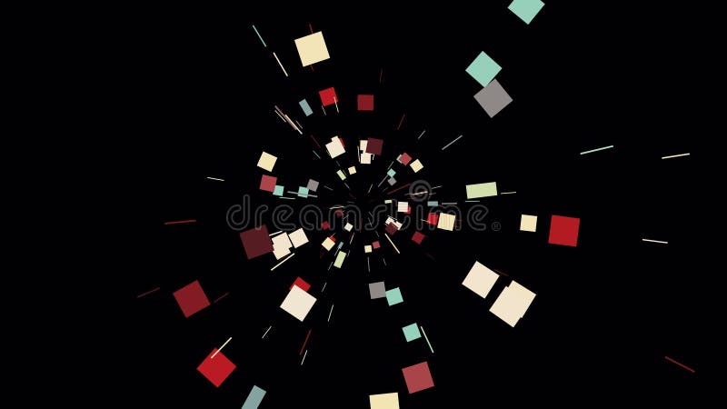 Abstract space travel graphic animation. Abstract Sci-Fi 2d animated Background of Space Tunnel vector illustration