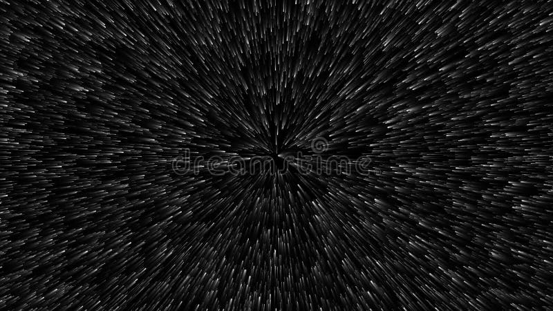 Abstract Space Travel motion background. Star field pattern warp motion. Abstract Wormhole Tunnel In Loop stock illustration