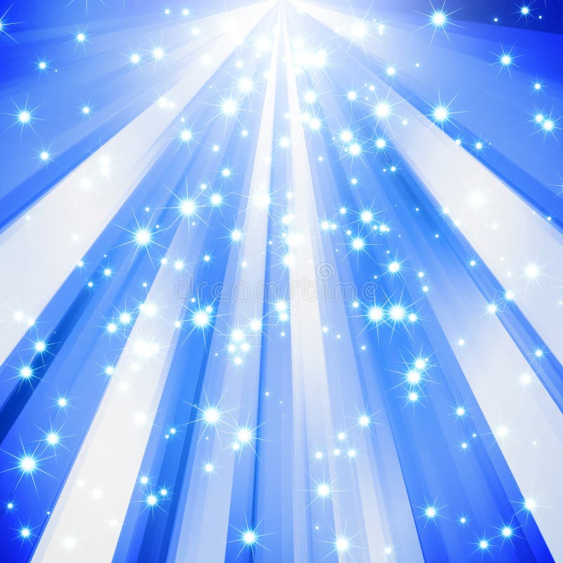 Abstract Sparkle Star Blue Background Stock Illustration Illustration