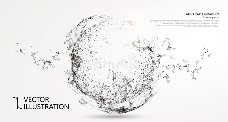 Abstract sphere, internet connection. vector illustration