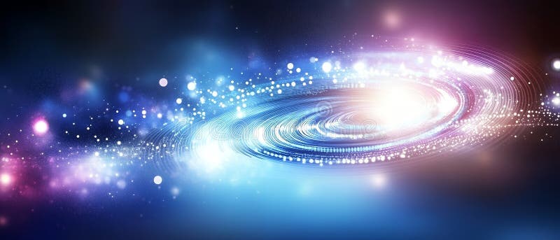 Abstract Spiral Galaxie Cosmic Fundal Imagine Albastru Deschis Violet Roz Nebuloasa Rotitoare royalty free illustration