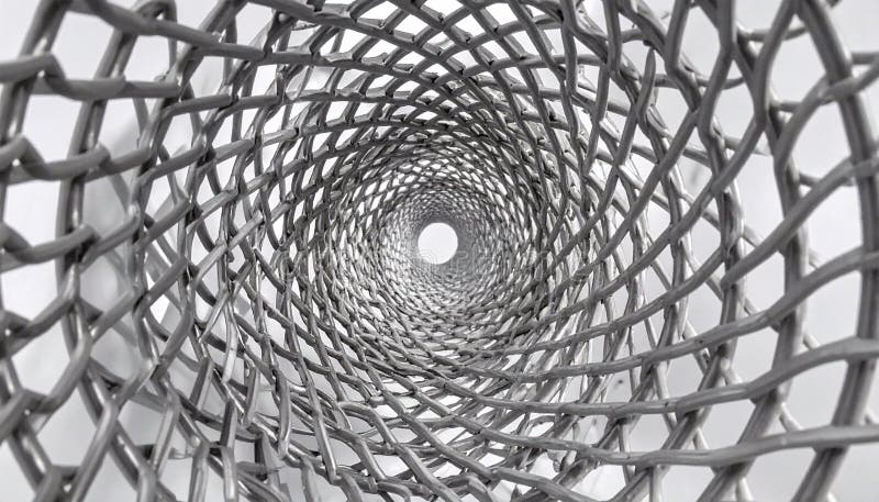 Abstract Spiral Mesh lattice structure royalty free illustration