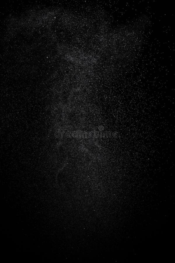 Abstract Splashes and Drops of Water on Black Background. Stock Image