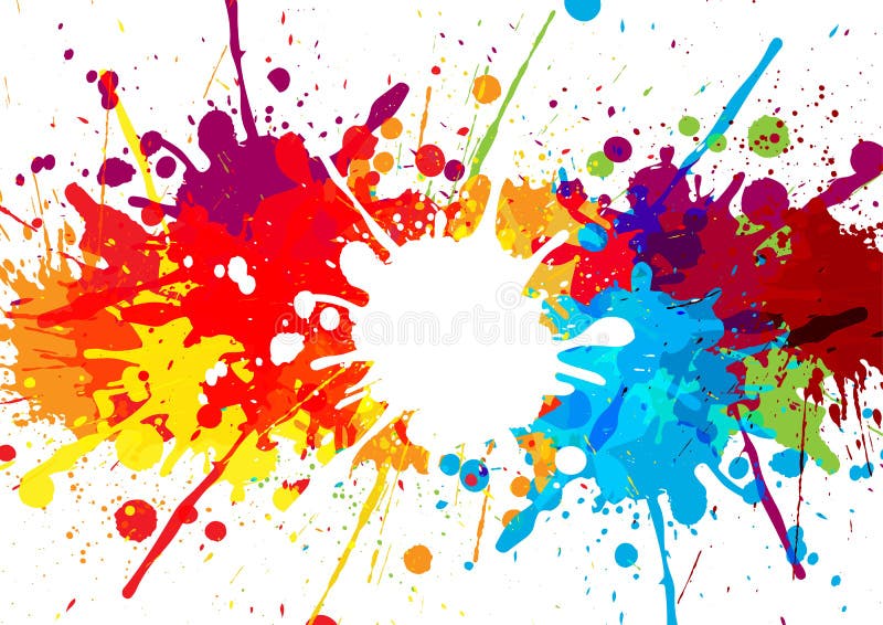 Abstract splatter multi color background. illustration de stock illustration