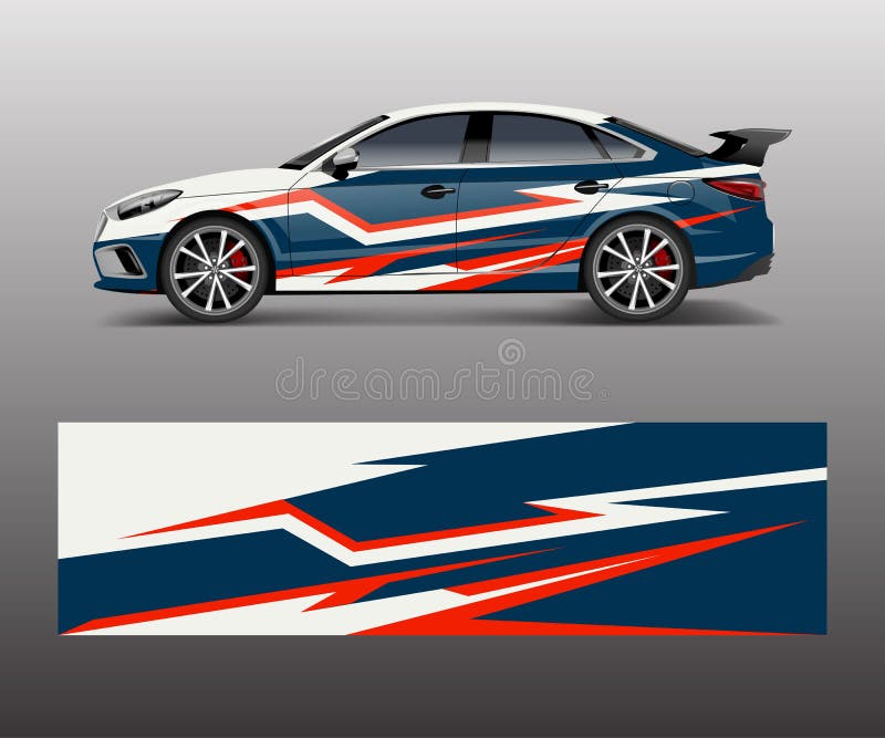 Abstract Sport Racing Car Wrap Decal and Sticker Design. Vector Eps10