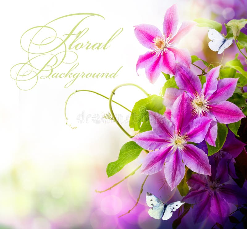 Abstract spring floral background