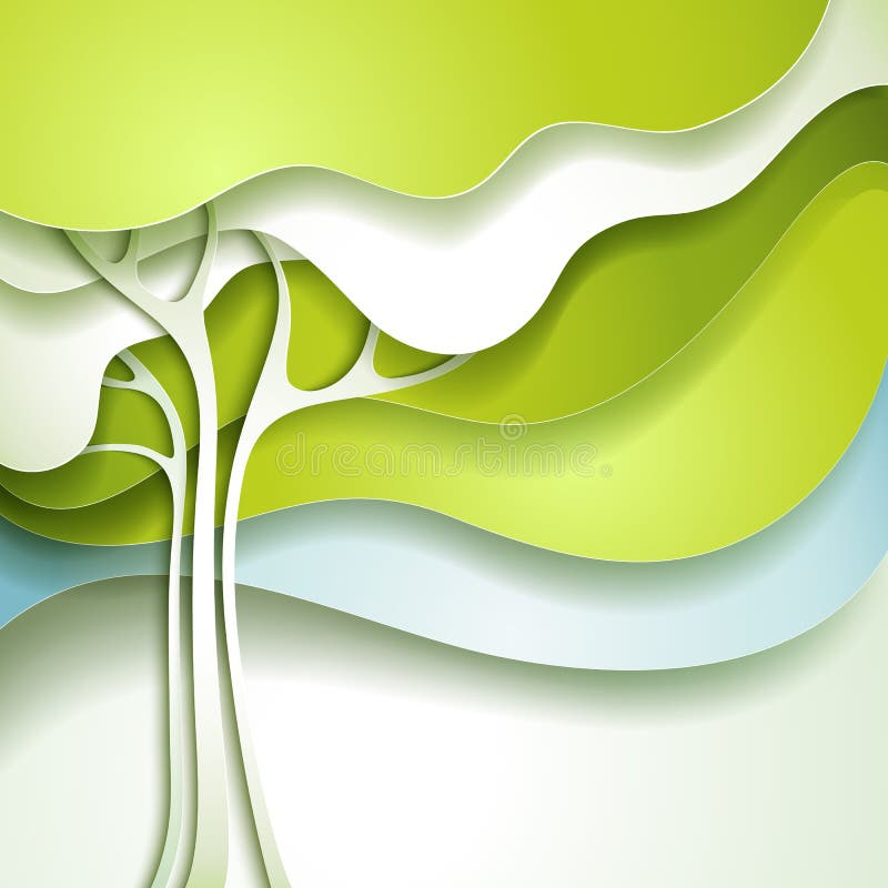 Abstract spring tree vector illustration Abstract spring tree vector illustration