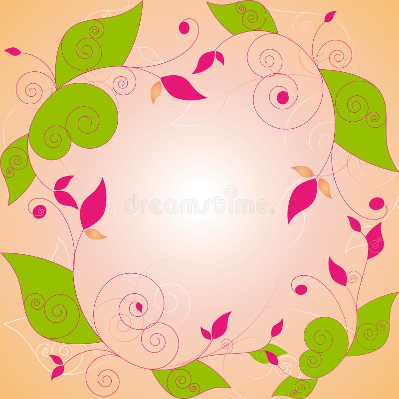 Abstract springtime floral frame