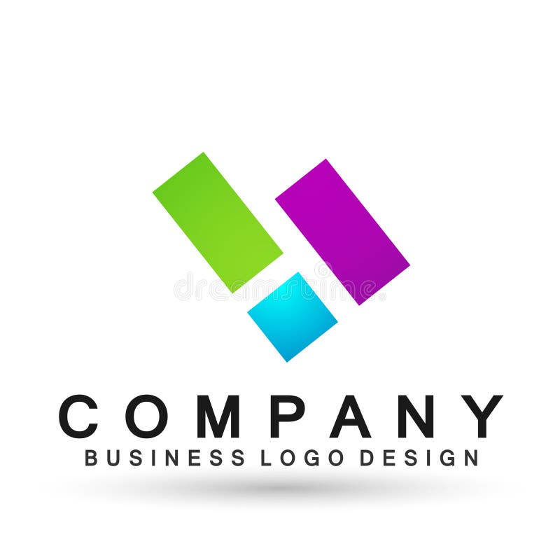 Abstract square shaped business Logo, union on Corporate Invest Business Logo design. Financial Investment on white background vector illustration Abstract square shaped business Logo, union on Corporate Invest Business Logo design. Financial Investment on white background vector illustration